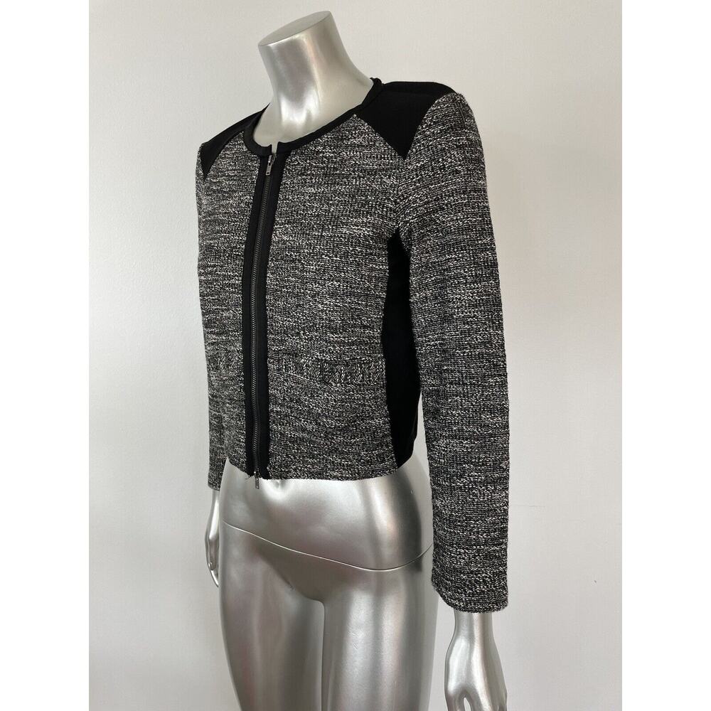 Eileen Fisher Jacket Womens 2P 4P Tweed Blazer PP Gray Black Minimalist - Picture 2 of 16